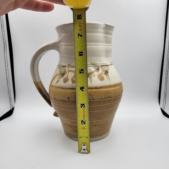 Hand Thrown Art Pottery Pitcher - Picture 4 of 5